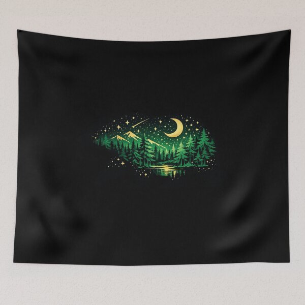 Item preview, Guardian Forest Bear Cosmic Double Exposure Art designed and sold by tineldesign.