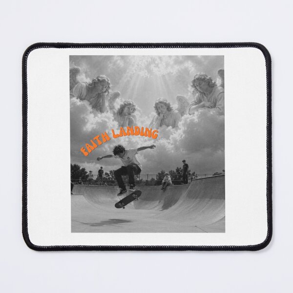Item preview, Faith Landing Skateboard Design | Christian Skater Angel Aesthetic Streetwear Art designed and sold by Ashes to Artistry.