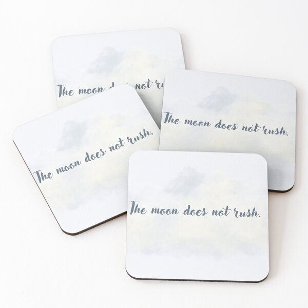 Item preview, The Moon Does Not Rush | Soft Cloud Poetry Aesthetic designed and sold by DreamForge Collections.