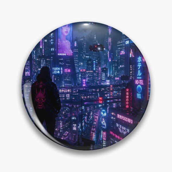 Item preview, Cyberpunk Cityscape designed and sold by johndesignwaves.