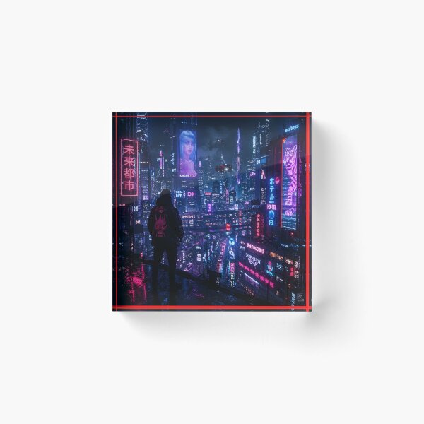 Item preview, Cyberpunk Cityscape designed and sold by johndesignwaves.