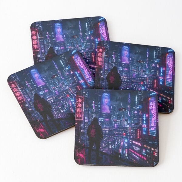 Item preview, Cyberpunk Cityscape designed and sold by johndesignwaves.