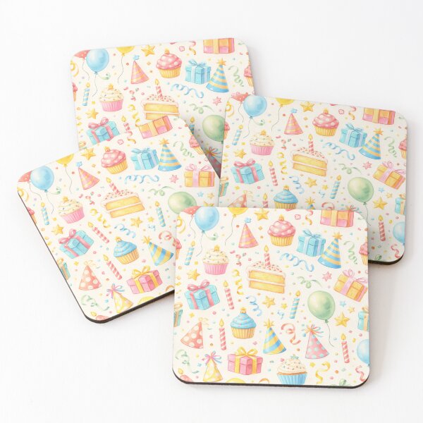 Item preview, Watercolor Birthday Pattern designed and sold by Myra365Art.