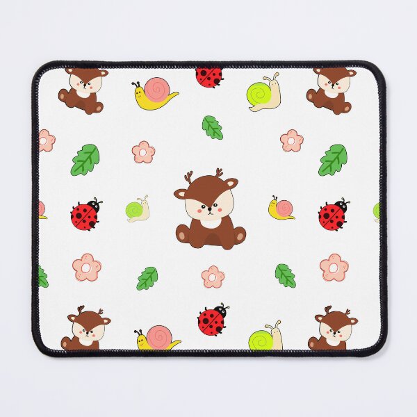 Item preview, Cute Kawaii Woodland Animals Seamless Pattern Design designed and sold by NadDot.