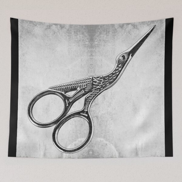 Item preview, Antique Stork Embroidery Scissors Victorian Craft Art designed and sold by Ghoul Enterprises.