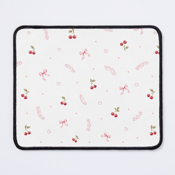 Item preview, Coquette Cherry Lace Bow Pattern designed and sold by pola-pola.