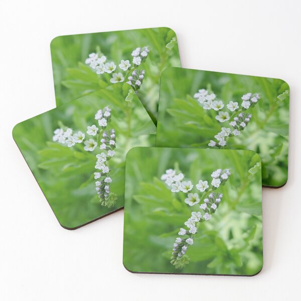 Item preview, Minimalist White Wildflowers in Vibrant Green designed and sold by sky earth human.