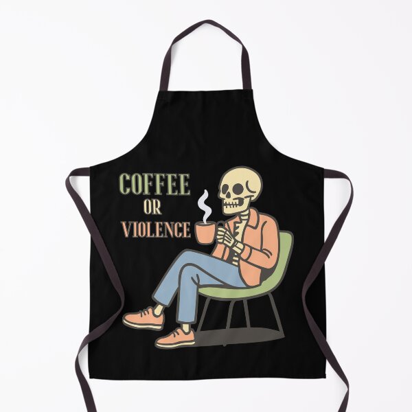 Item preview, coffee or violence simple classic design designed and sold by OldSkullDesigns.