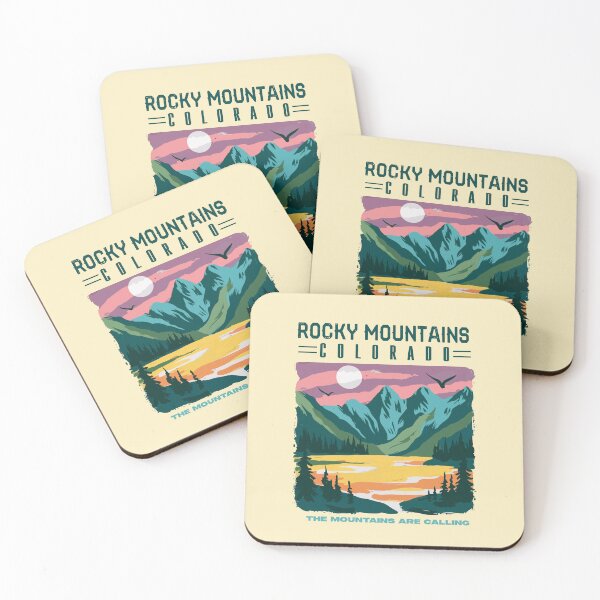 Item preview, Rocky Mountains Scenic Retro Design designed and sold by hurmerinta.