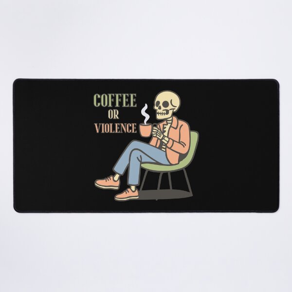 Item preview, coffee or violence simple classic design designed and sold by OldSkullDesigns.