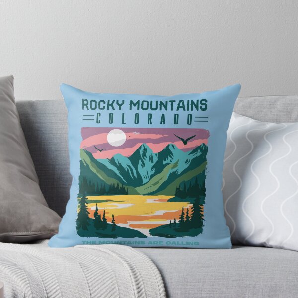 Item preview, Rocky Mountains Scenic Retro Design designed and sold by hurmerinta.