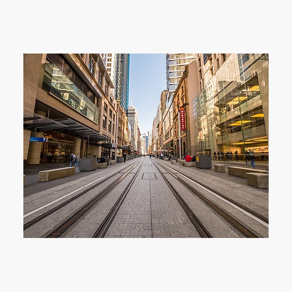 Item preview, Empty George Street, Sydney | Deserted CBD, NSW, Australia - Minimalist Architecture Art designed and sold by Ross.A.Campbell.