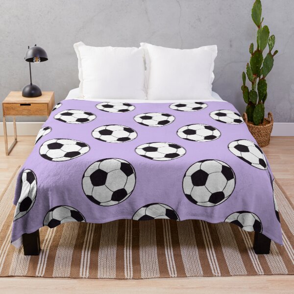 Item preview, Simple Brushwork Soccer Ball (Purple Background) designed and sold by KharaFox Design.