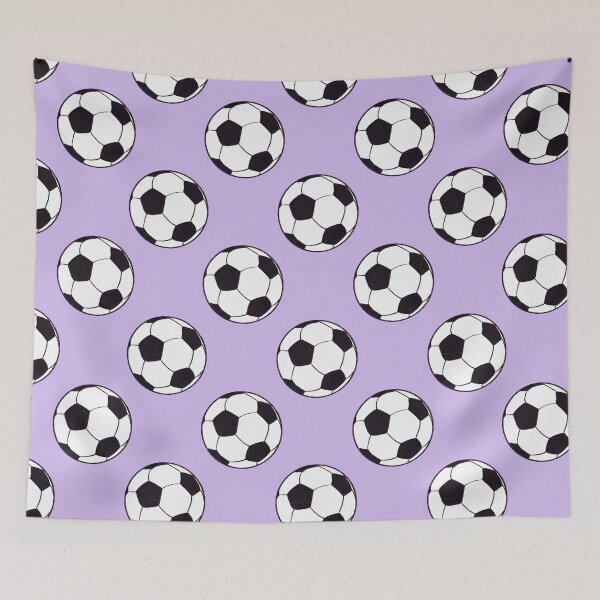 Item preview, Simple Brushwork Soccer Ball (Purple Background) designed and sold by KharaFox Design.