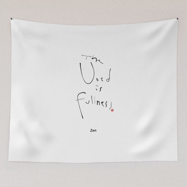 Item preview, Minimalist Zen Calligraphy - The Void is Fullness Eastern Art designed and sold by Red Onion.