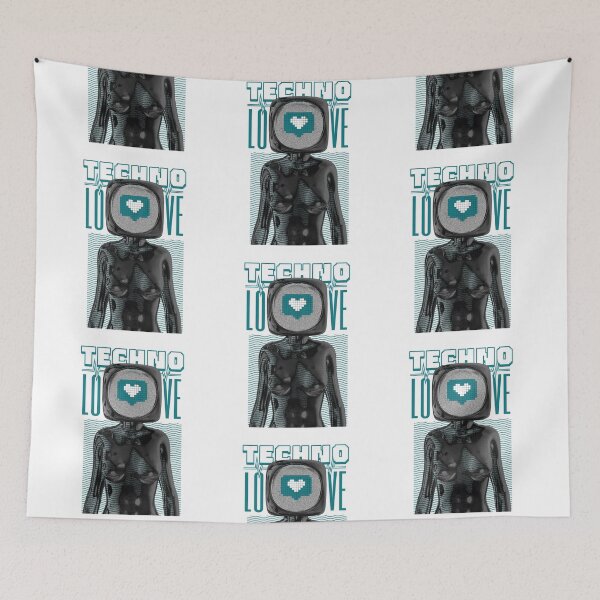 Item preview, TECHNO - Love Tech Screen (Blue)  designed and sold by Discothreadz.