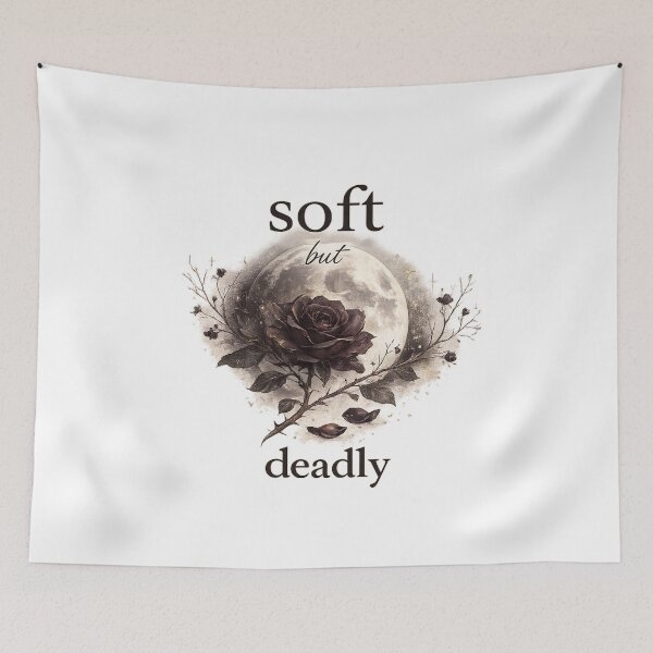 Item preview, Soft But Deadly Dark Rose Gift for Her Women Dark Feminine Empowerment Shirt designed and sold by DreamelleStudio.