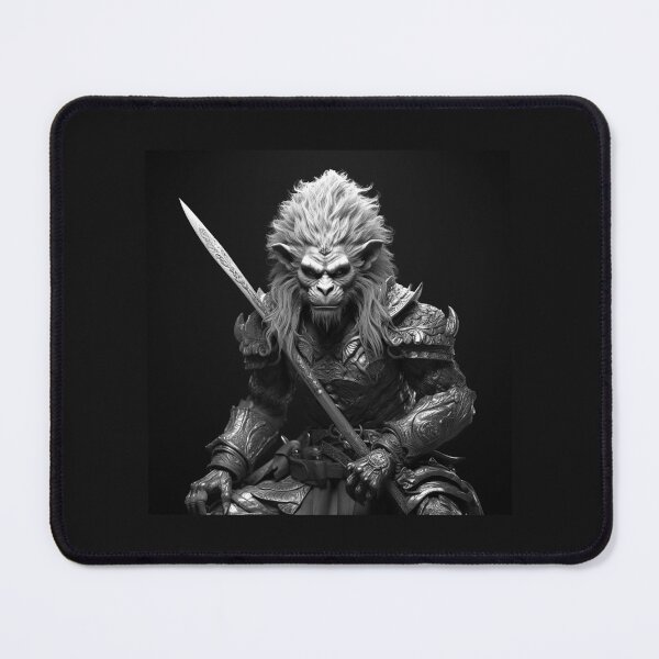 Item preview, Monkey Warrior Black and White Dark Fantasy Art designed and sold by inkoutninja.