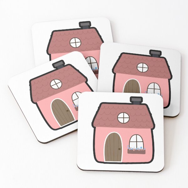 Item preview, Whimsical Pink Storybook Cottage Illustration   designed and sold by simranart111.