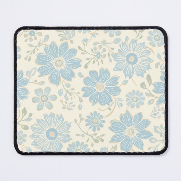 Item preview, Baby Blue Spring Flower Pattern Ivory Background designed and sold by burbankdesigns.