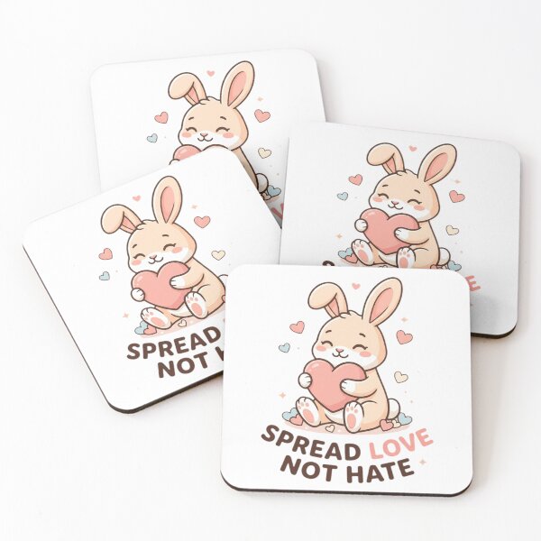 Item preview, Spread Love Not Hate Bunny Shirt Cute Rabbit Kindness Gift Kawaii Bunny Lover Tee designed and sold by Sky-bully.
