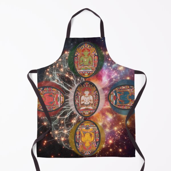 Item preview, Five Dhyani Buddhas | Five Wisdom Buddhas | Five Tathagatas | Five Buddha Families | Pañcatathāgata | Wǔzhì Rúlái Thangka designed and sold by mudlotus-org.