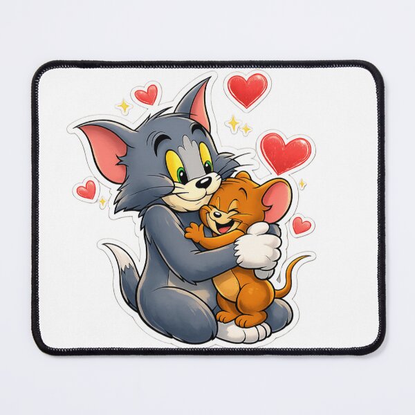 Item preview, Cute Tom and Jerry Hug Sticker | Cartoon Best Friends Love Design designed and sold by Kanvasly.