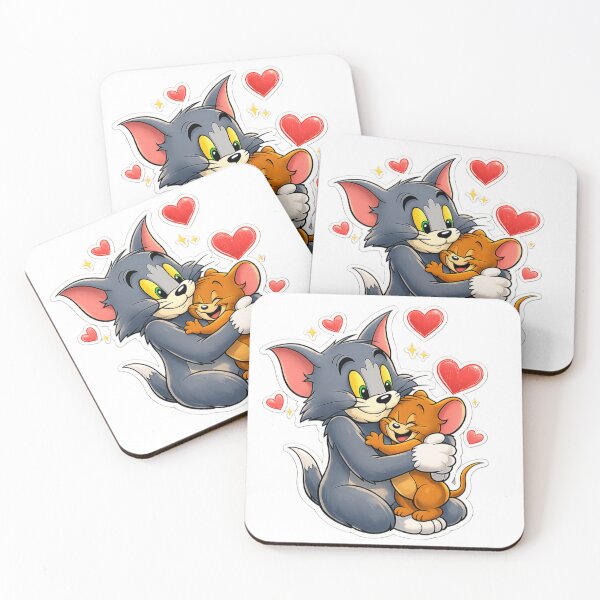 Item preview, Cute Tom and Jerry Hug Sticker | Cartoon Best Friends Love Design designed and sold by Kanvasly.