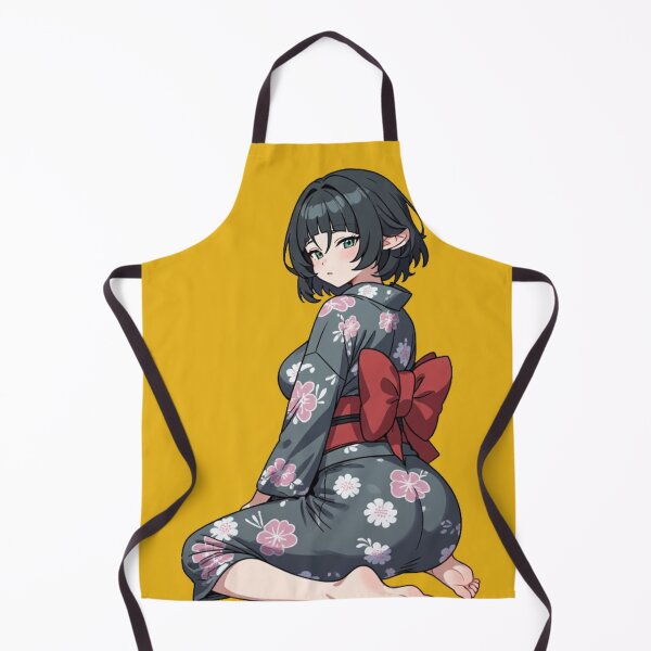 Item preview, Dark Hair Rat Girl in Dark Grey Floral Yukata designed and sold by Jimakmo.