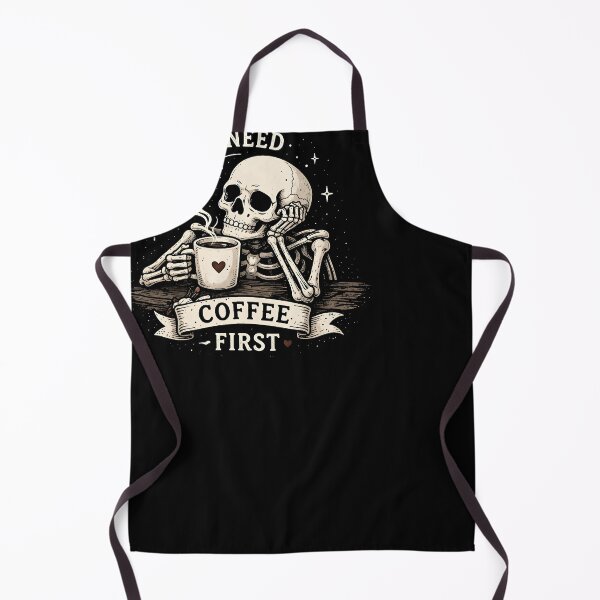 Item preview, Funny “I Need Coffee First” Skeleton designed and sold by johndesignwaves.