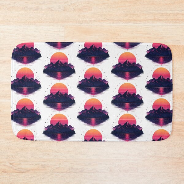 Item preview, Retro Sunset Mountain (80s Style) designed and sold by johndesignwaves.