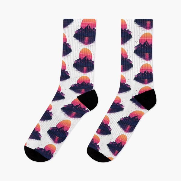 Item preview, Retro Sunset Mountain (80s Style) designed and sold by johndesignwaves.