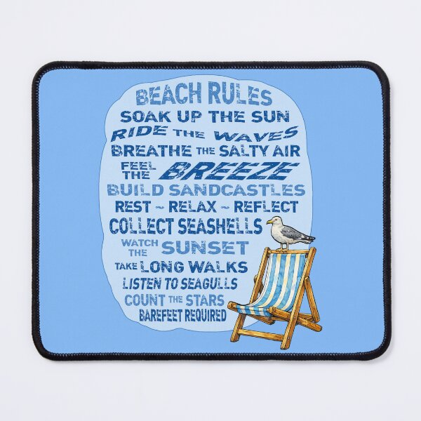 Item preview, Beach Rules For Fun In The Sun designed and sold by Lion and Lamb Design.