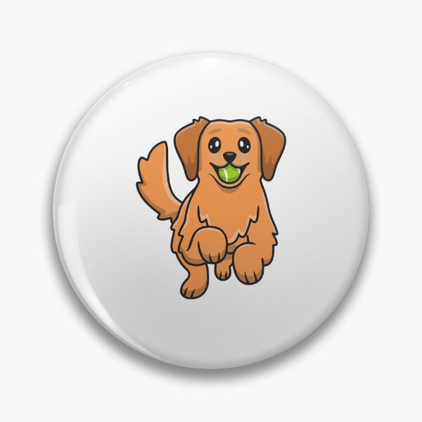 Item preview, Happy Golden Retriever Dog with Tennis Ball Cartoon designed and sold by dmorcu.