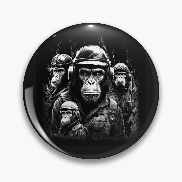 Item preview, Tactical Ape Squad Black and White Military Art designed and sold by inkoutninja.