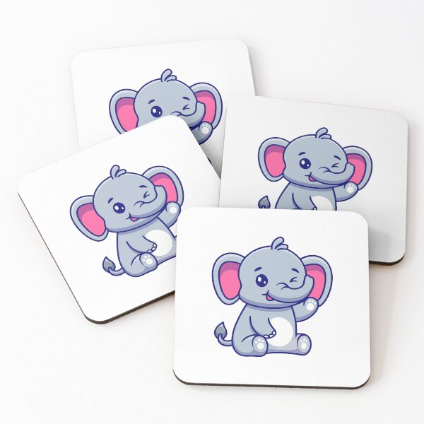 Item preview, Cute Winking Baby Elephant Cartoon Vector designed and sold by dmorcu.