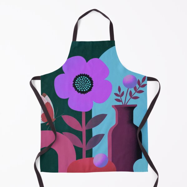 Item preview, Dreamy Violet Flower and Butterfly | Modern Botanical Geometric Wall Art designed and sold by joycrysstudio.