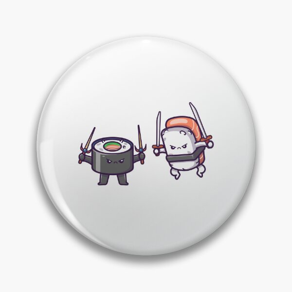Item preview, Funny Sushi Samurai Ninja Fighting Cartoon Vector designed and sold by dmorcu.