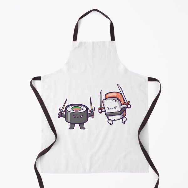 Item preview, Funny Sushi Samurai Ninja Fighting Cartoon Vector designed and sold by dmorcu.