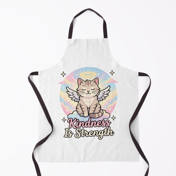 Item preview, Kindness Is Strength Angel Cat Shirt Kawaii Cat Gift Positive Quote Cat Lover Tee designed and sold by Sky-bully.