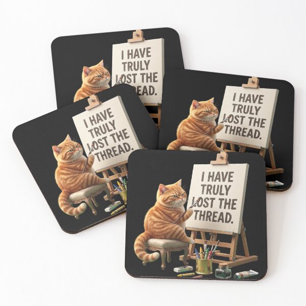 Item preview,  I Have Truly Lost The Thread Funny Grumpy Cat Art designed and sold by CrystalMineArts.