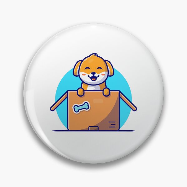 Item preview, Happy Puppy Dog Popping Out of Gift Box Cartoon designed and sold by dmorcu.