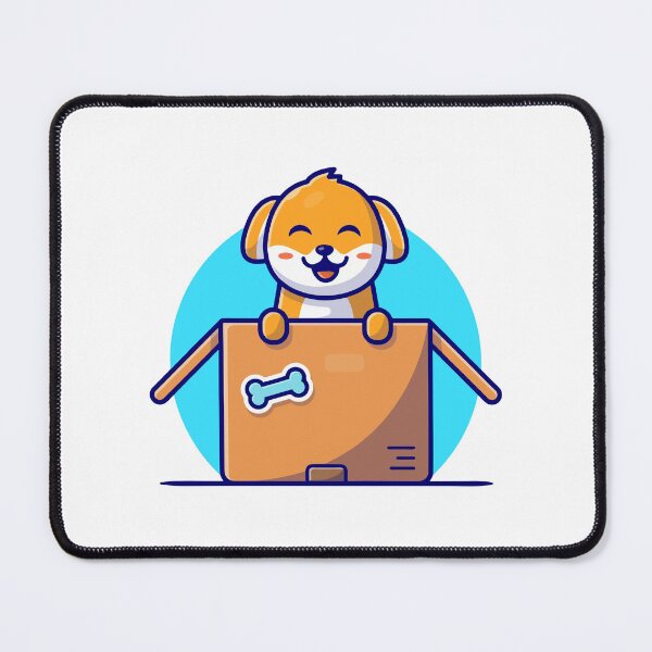 Item preview, Happy Puppy Dog Popping Out of Gift Box Cartoon designed and sold by dmorcu.