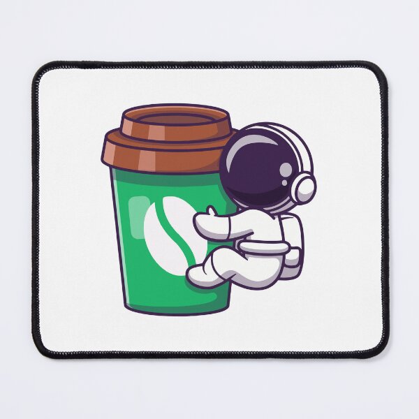 Item preview, Cute Astronaut Hugging Large Coffee Cup Cartoon designed and sold by dmorcu.