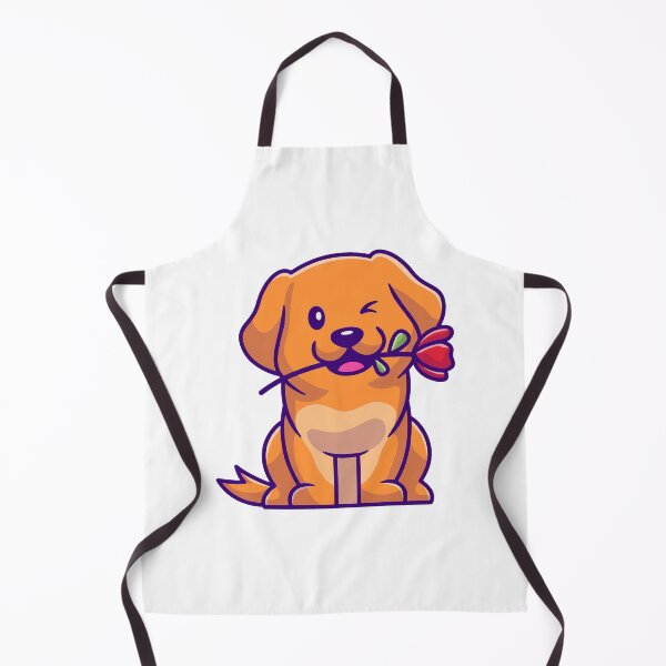 Item preview, Cute Winking Dog with Red Rose Flower in Mouth designed and sold by dmorcu.