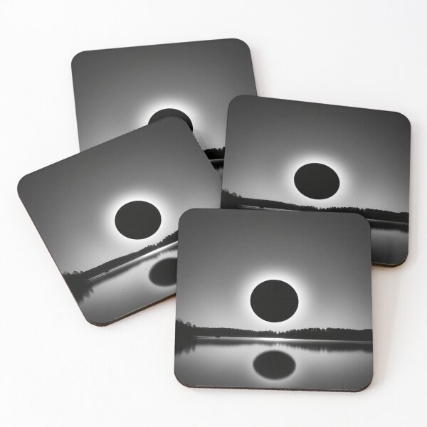 Item preview, Total Solar Eclipse Over Mirror Lake Black and White designed and sold by EllDAV777.