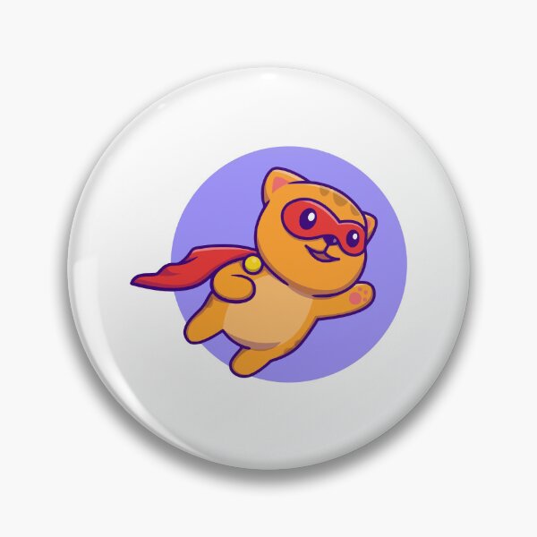Item preview, Cute Superhero Cat Flying Cartoon Vector designed and sold by dmorcu.