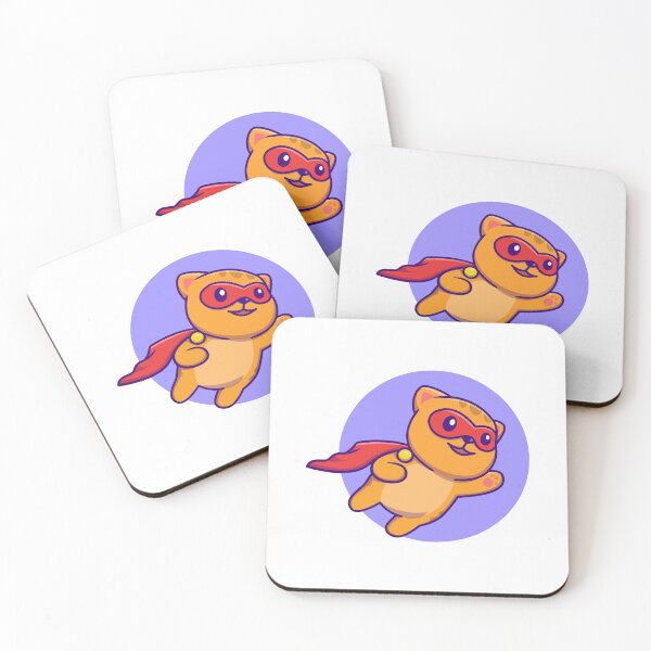 Item preview, Cute Superhero Cat Flying Cartoon Vector designed and sold by dmorcu.