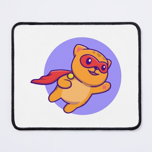 Item preview, Cute Superhero Cat Flying Cartoon Vector designed and sold by dmorcu.