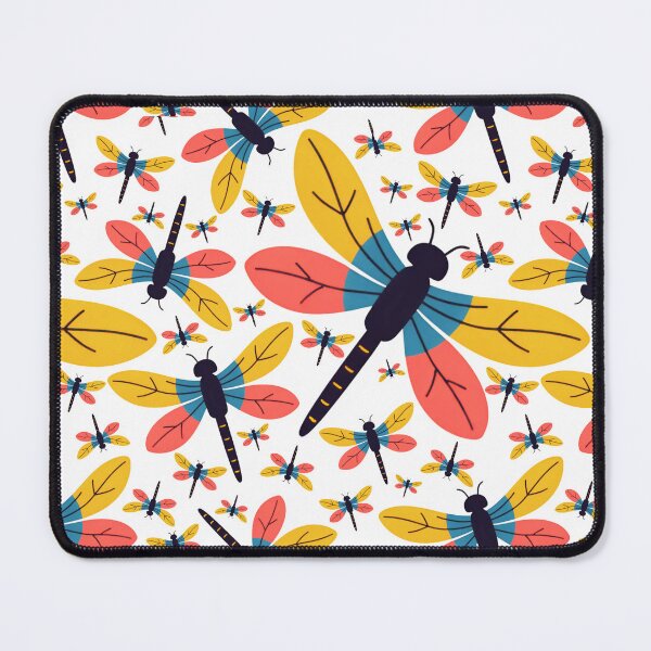 Item preview, Cute Kawaii Dragonfly Insect Seamless Pattern Design designed and sold by NadDot.